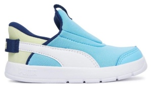 Pantofi sport baieti Puma Courtflex v3 Sliptech Inf Blue-white