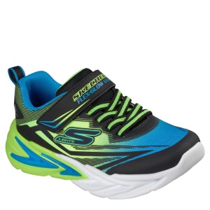 Pantofi sport băieți Skechers Flex-Glow Ultra Negru Lime — vedere în perspectivă