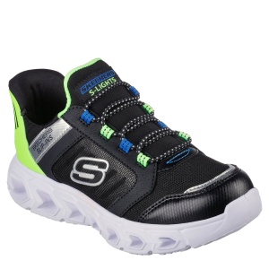 Pantofi sport băieți Skechers Hypno Flash Black Lime - Img 2