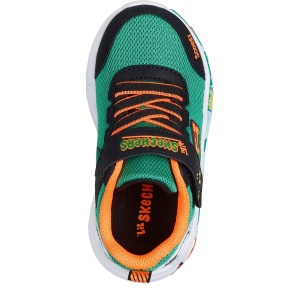 Pantofi sport băieți Skechers Play Scene Green Multi — vedere de sus