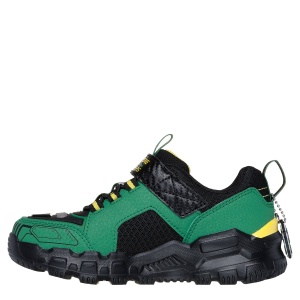 Pantofi sport băieți Skechers Rugged Brights Green Black - vedere din față - 407061L/GNBK