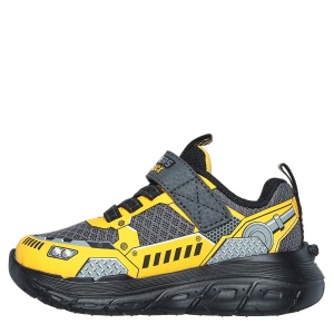 Pantofi sport băieți Skechers Skech Tracks Charcoal Yellow — vedere din față