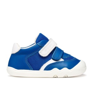 Geox Pantofi sport baieti Steppieup Boy Royal White B655WA-08514-C0432 încălțăminte primii pasi bigstep