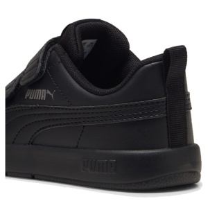 Pantofi sport copii Puma Courtflex V3 PS Black Cast Iron — detaliu călcâi