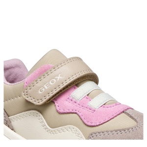 Pantofi sport fete Geox Ciufciuf Girl Beige/Dk Pink - B455QB/0FU22/C5378 - detaliu