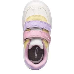 Pantofi sport fete Geox Eclyper Girl Optic White/Nude - B665MA/000BC/C1R8Z - de sus