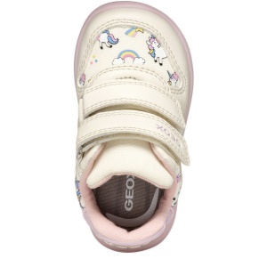 Pantofi sport fete Geox Zapito Girl Ivory Pink — vedere de sus