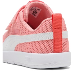 Pantofi sport fete Puma Courtflex V3 Mesh PS Pink Fruit PUMA White — detaliu călcâi