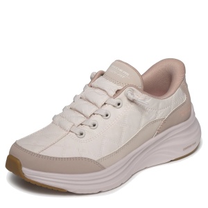 Pantofi sport fete Skechers Contour Foam Bej - vedere laterală detaliată - 303949L/NTTP