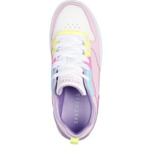 Pantofi sport fete Skechers Court High Classic Crush Pink Multi - Img 4