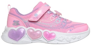 Pantofi sport fete Skechers Enchanted Heart Lights Roz