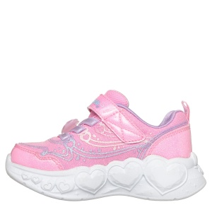 Pantofi sport fete Skechers Enchanted Heart Lights Roz - 303266NC/PKMT - unghi