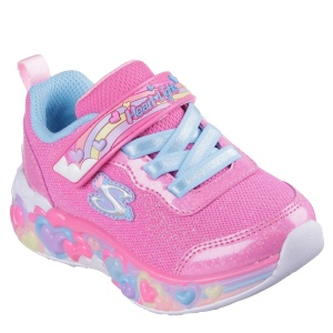 Pantofi sport fete Skechers Eternal Heart Lights Ton of Love Pink - Img 2