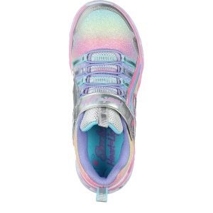 Pantofi sport Fete Skechers Heart Lights Rainbow Lux Silver Multi - Img 4