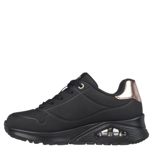 Pantofi sport fete Skechers Uno Gen1 Shimmer Away Black — vedere din față