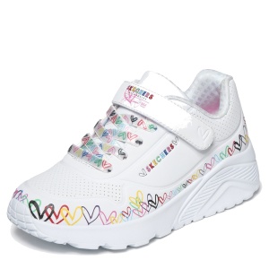 Pantofi sport fete Skechers Uno Lite Heart Craze White Multi mărimi 27-36 — vedere laterală detaliată