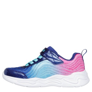 Pantofi sport fete Skechers Wavy Beams Ombre Express Navy - Img 3