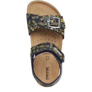 Sandale Baieti Ghita B.B Navy Fluo Yellow - J028LB/000BC/C4502 - talpa