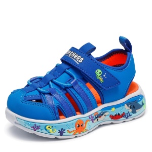 Sandale băieți Skechers Play Scene Splash Albastru — vedere laterală detaliată