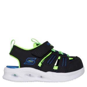 Sandale băieți Skechers Sola Glow Sandal Black Lime