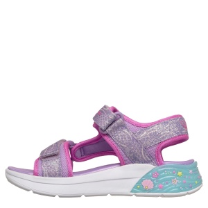 Sandale fete cu luminițe Skechers Mermaid Dreams Sandal Mov — vedere din față