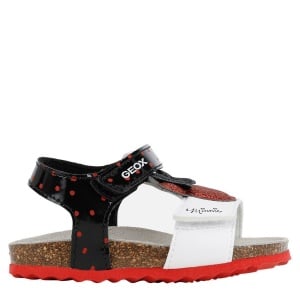 Sandale fete Geox Chalki G.C White Black