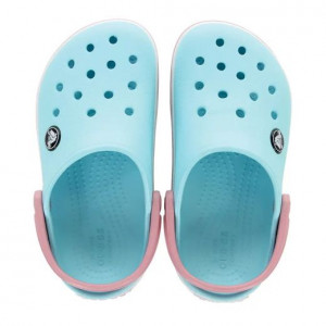Crocs Sandale plaja Fete Crocband Clog T Ice Blue White incaltaminte copii bigstep