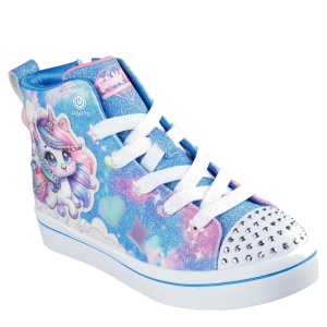 Teniși fete Skechers Twi Lites Unicorn Kitty Blue - Img 2
