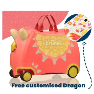 Valiza copii Trunki Glide Dylan Red - TRU-SUI-WW-DR-CW - unghi 2