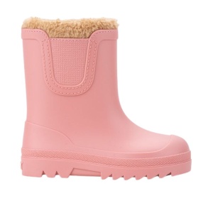 Cizme cauciuc imblanite fete Verona Borreguito Rosa (barefoot+wide)