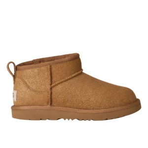 Cizme imblanite fete Classic Ultra Mini Dazzle Chestnut