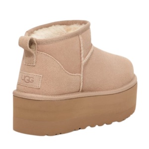 Cizme imblanite fete Classic Ultra Mini Platform Sand - 73777