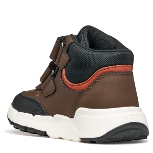 Ghete baieti Flexyper Mini Boy Dk Brown/Brick - B666GA/0MEBC/C6R6B - din spate