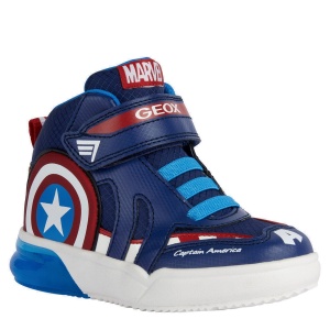 Ghete băieți Geox Captain America J Grayjay B.C Navy Red — vedere în perspectivă