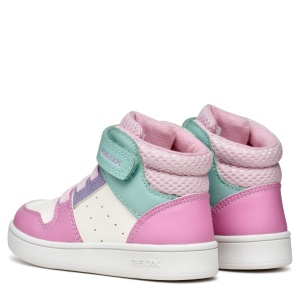 Ghete fete Geox Eclyper White Dk Pink - B465MA/000BC/C1364 - perechea spate