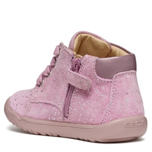 Ghete fete Geox Macchia Girl Rose — vedere din spate