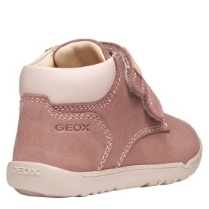 Ghete fete primii pași Geox B Macchia Dk Pink Lt Rose — vedere din față