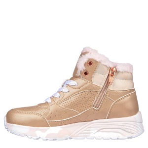 Ghete fete Skechers Uno Lite Gold Pink - Img 3