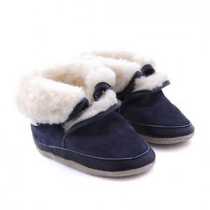 Ghete imblanite bebelusi Cosy Wool Navy - Img 2