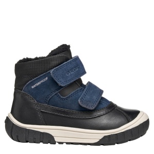 Ghete îmblănite impermeabile băieți Geox Omar WPF Black Navy