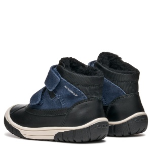 Ghete îmblănite impermeabile băieți Geox Omar WPF Black Navy - B462DC/04322/C4429 - perechea spate