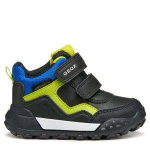 Ghete impermeabile băieți Geox Trekkyup Boy B Abx Black Fluo Green - B566LB/0MEFU/C9299