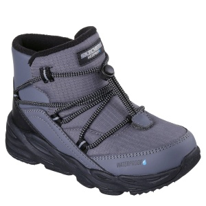 Ghete impermeabile copii Skechers Turbo Tread Storm Glider Charcoal — vedere în perspectivă