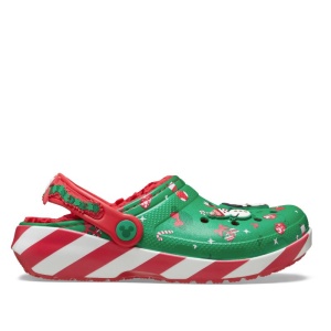 Papuci slapi Crocs Classic Mickey X-Mass Lined Clog incaltaminte copii bigstep