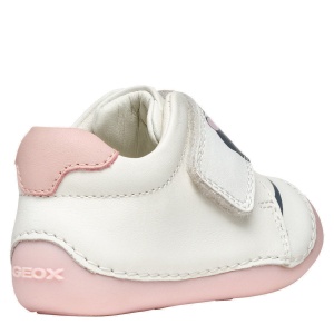 Pantofi bebeluși Geox Tutim White Rose Zebra — vedere din față