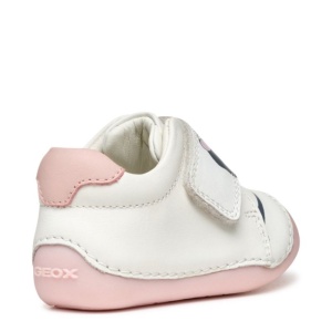 Geox Pantofi bebelusi Tutim White Rose Zebra B3540B-00085-C0674