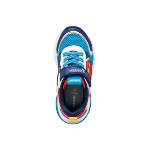 Geox Pantofi sport baieti Ciberdron Boy Lt Blue Red încălțăminte copii bigstep