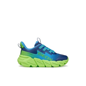 Geox Pantofi sport baieti Flexyper Fast Boy Lt Blue Lime încălțăminte copii bigstep