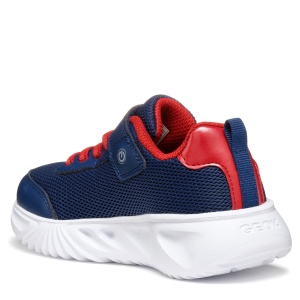 Pantofi sport băieți Geox Assister Boy Navy Red — vedere din spate
