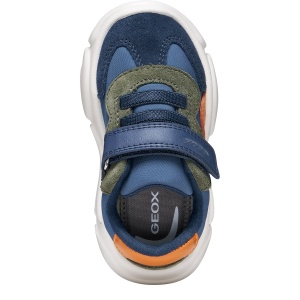 Pantofi sport băieți Geox Ciufciuf Boy Lt Navy/Orange - B455RB/0FU22/CB42T - de sus